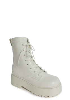 Current Mood Boots*Renegade Combat Boots - White