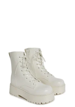 Current Mood Boots*Renegade Combat Boots - White