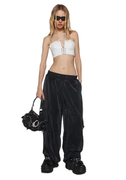 DARKER WAVS Corsets|Tops*Replay Strappy Bustier Bra - White