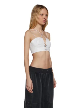 DARKER WAVS Corsets|Tops*Replay Strappy Bustier Bra - White