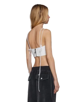 DARKER WAVS Corsets|Tops*Replay Strappy Bustier Bra - White