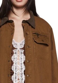 Current Mood Outerwear|Plus*Restless Ways Trucker Jacket