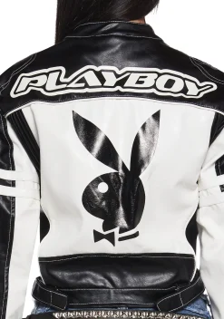 Playboy by Dolls Kill Outerwear|Plus*Rev Me Up Moto Jacket
