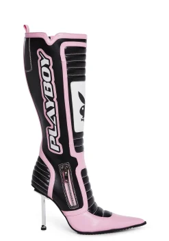 Playboy by Dolls Kill Boots*Revved Up Ready Moto Boots