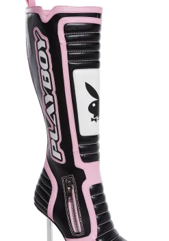 Playboy by Dolls Kill Boots*Revved Up Ready Moto Boots