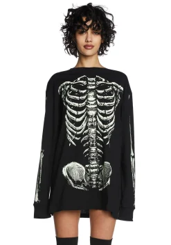 Trickz N' Treatz Tops|Plus*Rib By Rib Glow In The Dark Tee