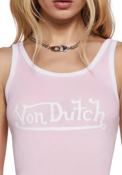 Dolls Kill x Von Dutch Tops*Ribbed Tank Top