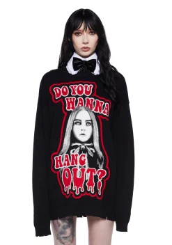 Dolls Kill x M3GAN Tops*Ride Or Die Intarsia Sweater