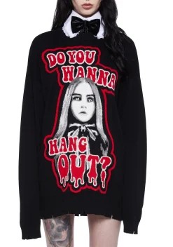 Dolls Kill x M3GAN Tops*Ride Or Die Intarsia Sweater