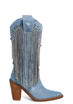 Sugar Thrillz Jumpsuits & Rompers*Rodeo Rendezvous Denim Romper - Blue