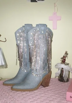 Sugar Thrillz Jumpsuits & Rompers*Rodeo Rendezvous Denim Romper - Blue
