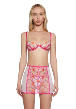 Sugar Thrillz Lingerie*Romantic Bloom Mesh Lingerie Set