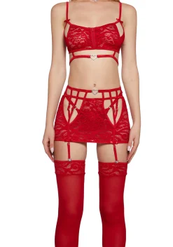 x_G World Intimates Lingerie*Romantic Fantasy Three Piece Set