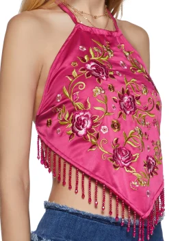 Club Exx Tops|Plus*Romantic Frequency Halter Top
