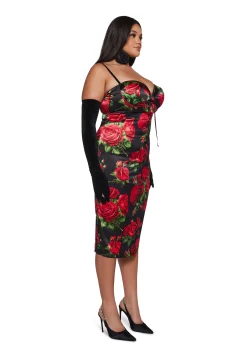 Sugar Thrillz Dresses|Plus*Romantic Getaway Midi Dress - Black