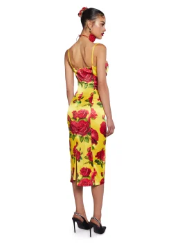 Sugar Thrillz Dresses*Romantic Getaway Midi Dress - Yellow