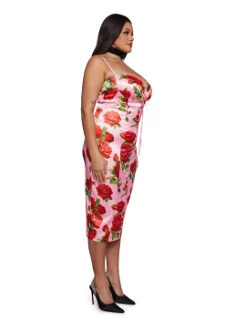 Sugar Thrillz Dresses|Plus*Romantic Getaway Midi Dress - Pink