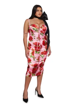 Sugar Thrillz Dresses|Plus*Romantic Getaway Midi Dress - Pink