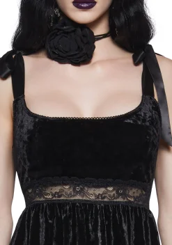 Widow Dresses|Plus*Romantic Mirage Babydoll Dress - Black
