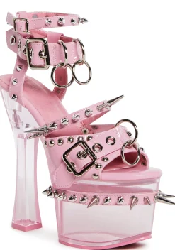 Sugar Thrillz Platforms|Heels*Romantic Misfit Platform Heels - Pink