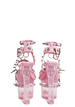 Sugar Thrillz Platforms|Heels*Romantic Misfit Platform Heels - Pink