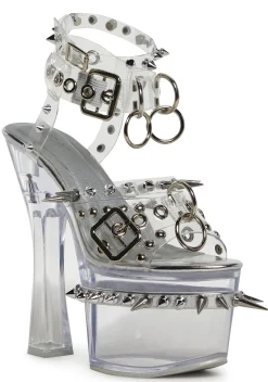 Widow Platforms|Heels*Romantic Misfit Platform Heels - Silver