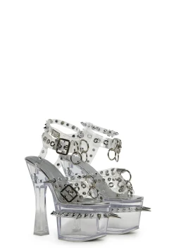 Widow Platforms|Heels*Romantic Misfit Platform Heels - Silver