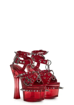 Widow Platforms|Heels*Romantic Misfit Platform Heels - Red