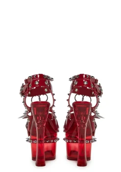 Widow Platforms|Heels*Romantic Misfit Platform Heels - Red