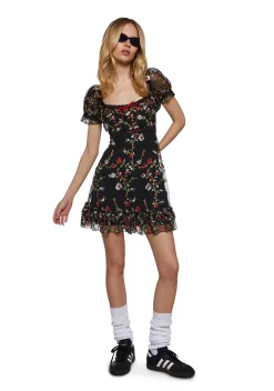 Sugar Thrillz Dresses*Romantic Words Babydoll Dress