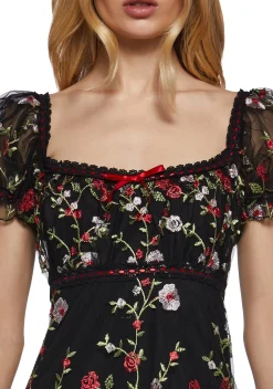 Sugar Thrillz Dresses*Romantic Words Babydoll Dress