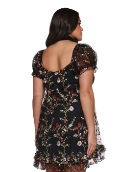 Sugar Thrillz Dresses*Romantic Words Babydoll Dress