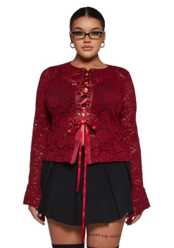 Current Mood Tops|Plus*Romanticized Intentions Long Sleeve Top