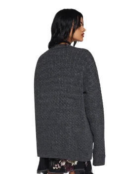 Current Mood Tops*Rooftop Escape Knit Cardigan - Gray