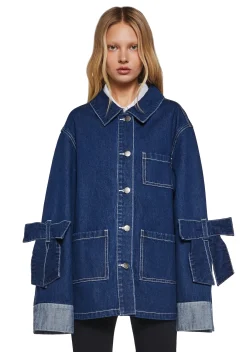 dELiA*s by Dolls Kill Outerwear|Plus*Rooftop Lounging Denim Coat