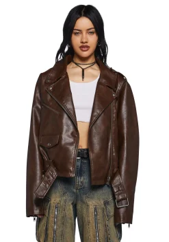 Current Mood Outerwear|Plus*Rough Ride Moto Jacket