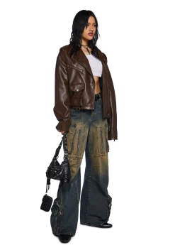 Current Mood Outerwear|Plus*Rough Ride Moto Jacket