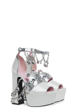 Trickz N' Treatz Heels*Royal Charm Peep Toe Heels