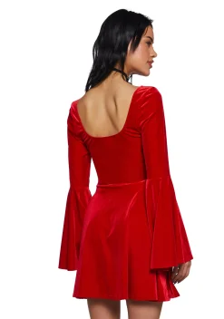 Sugar Thrillz Dresses|Plus*Ruby Strike A Pose Bell Sleeve Dress