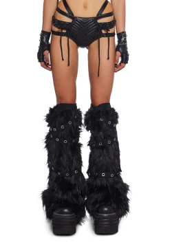 Club Exx Tops*Rude Awakening Harness Bra Top - Black