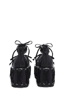 Club Exx Platforms|Sandals*Rude Awakening Platform Sandals - Black