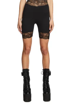 Current Mood Bottoms|Shorts*Rumor Romance Biker Shorts - Black