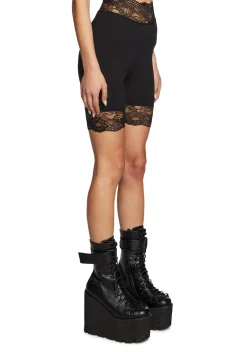 Current Mood Bottoms|Shorts*Rumor Romance Biker Shorts - Black