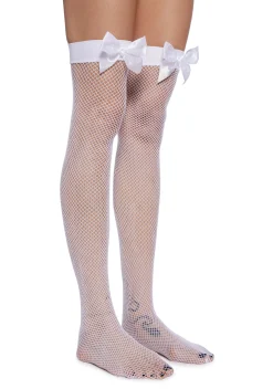 x_Leg Avenue Socks & Tights*Runway Model Thigh Highs - White
