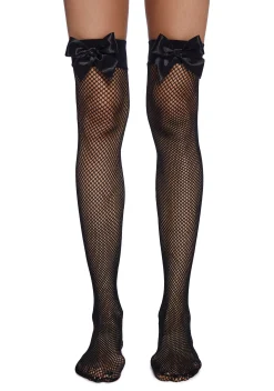 x_Leg Avenue Socks & Tights*Runway Model Thigh Highs - Black