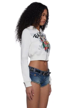 Ed Hardy Outerwear|Sweatshirts & Hoodies*Sacred Heart Cropped Hoodie