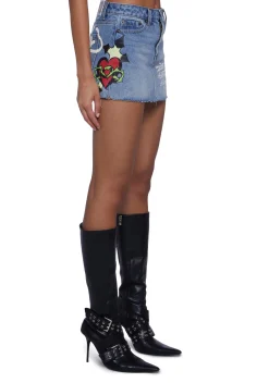 Ed Hardy Bottoms|Skirts*Sacred Heart Denim Skirt