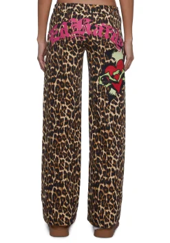 Ed Hardy Bottoms|Pants*Sacred Heart Leopard Sweatpants