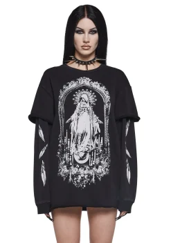 Widow Tops|Plus*Sacred Sin Long Sleeve Tee