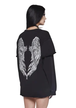 Widow Tops|Plus*Sacred Sin Long Sleeve Tee